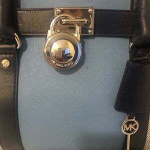 Michael Kors Sky Blue and Black Tote